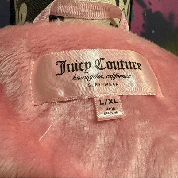 NEW Pink Juicy Couture Logo Pink Robe NWOT Velour Large/X-large XL - Picture 13 of 13